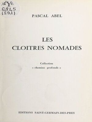 cover image of Les cloîtres nomades